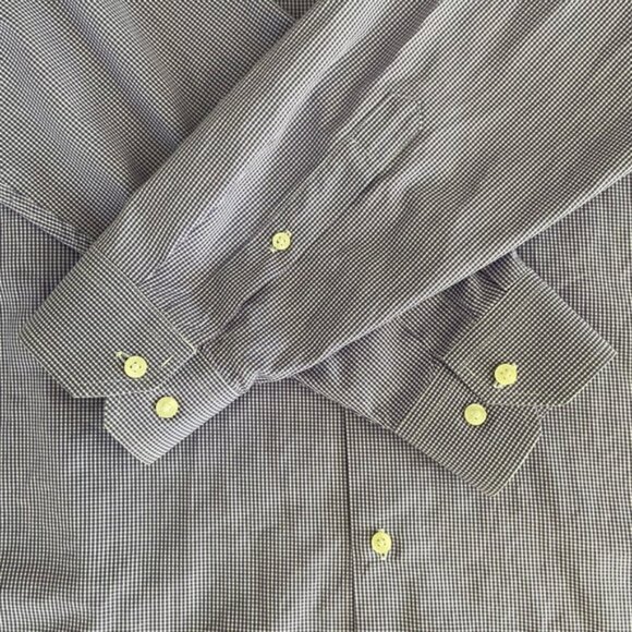 Ben Sherman LS Button Down Oxford Collar Check Print Shirt Purple White Sz 165 - Picture 8 of 15